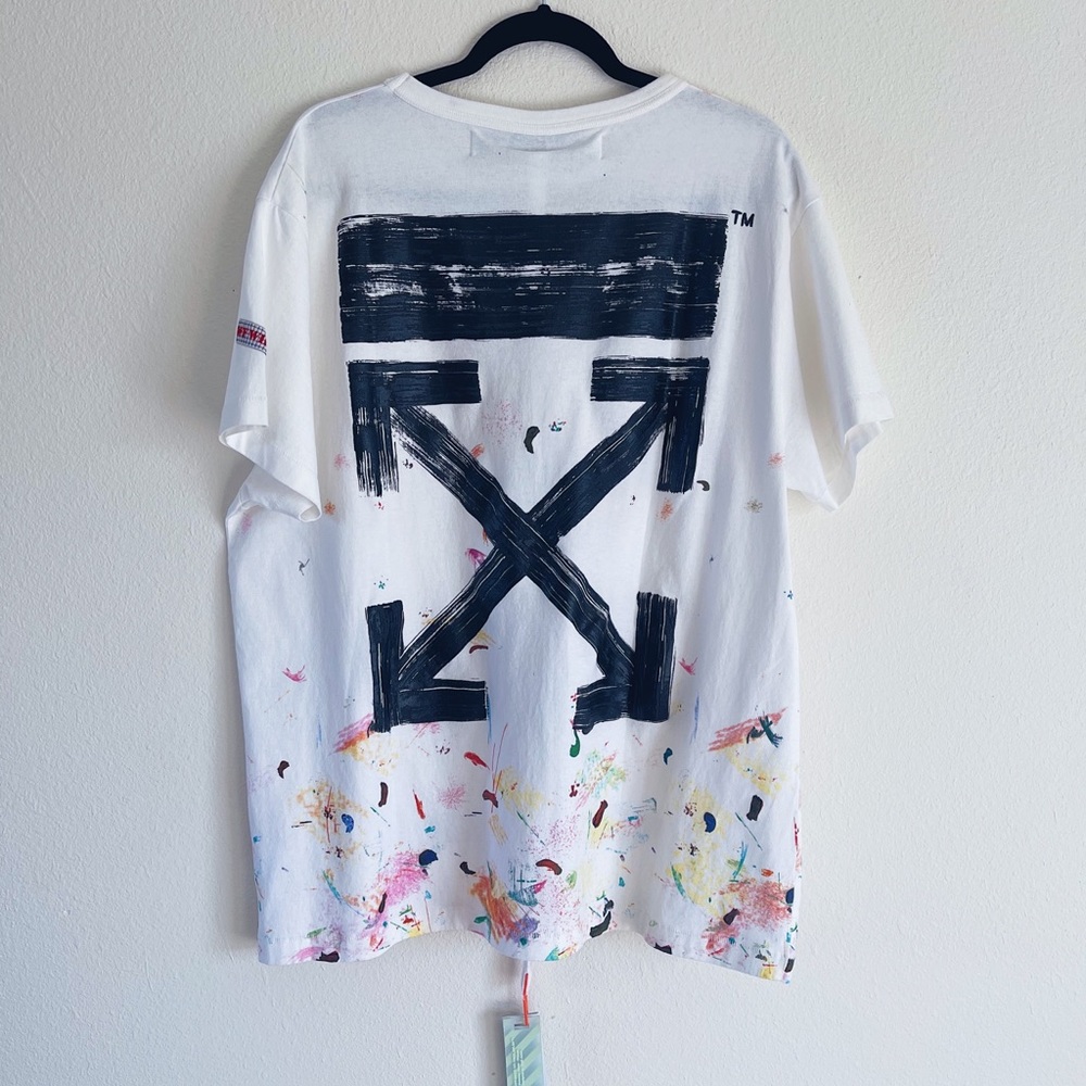 OFF-WHITE White galaxy brush T-shirt